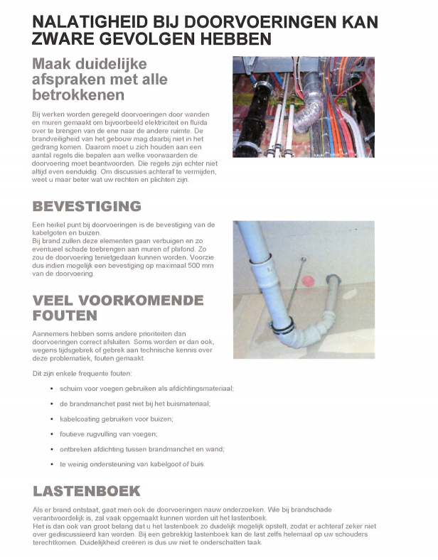 Voorkom problemen bij doorvoeringen | REI International | Brandpolis Consultancy